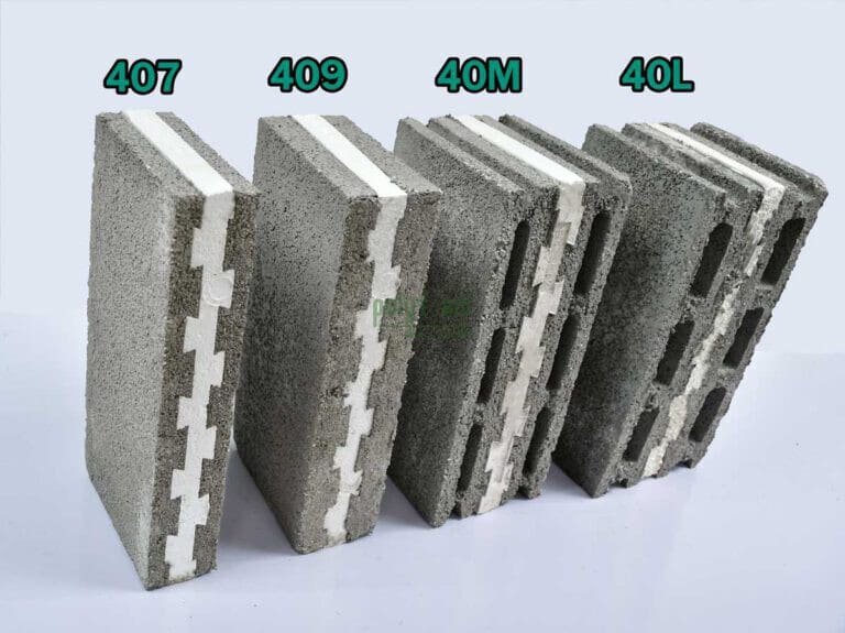 Construction foam, CoolBlock bricks, thermal insulation foam.